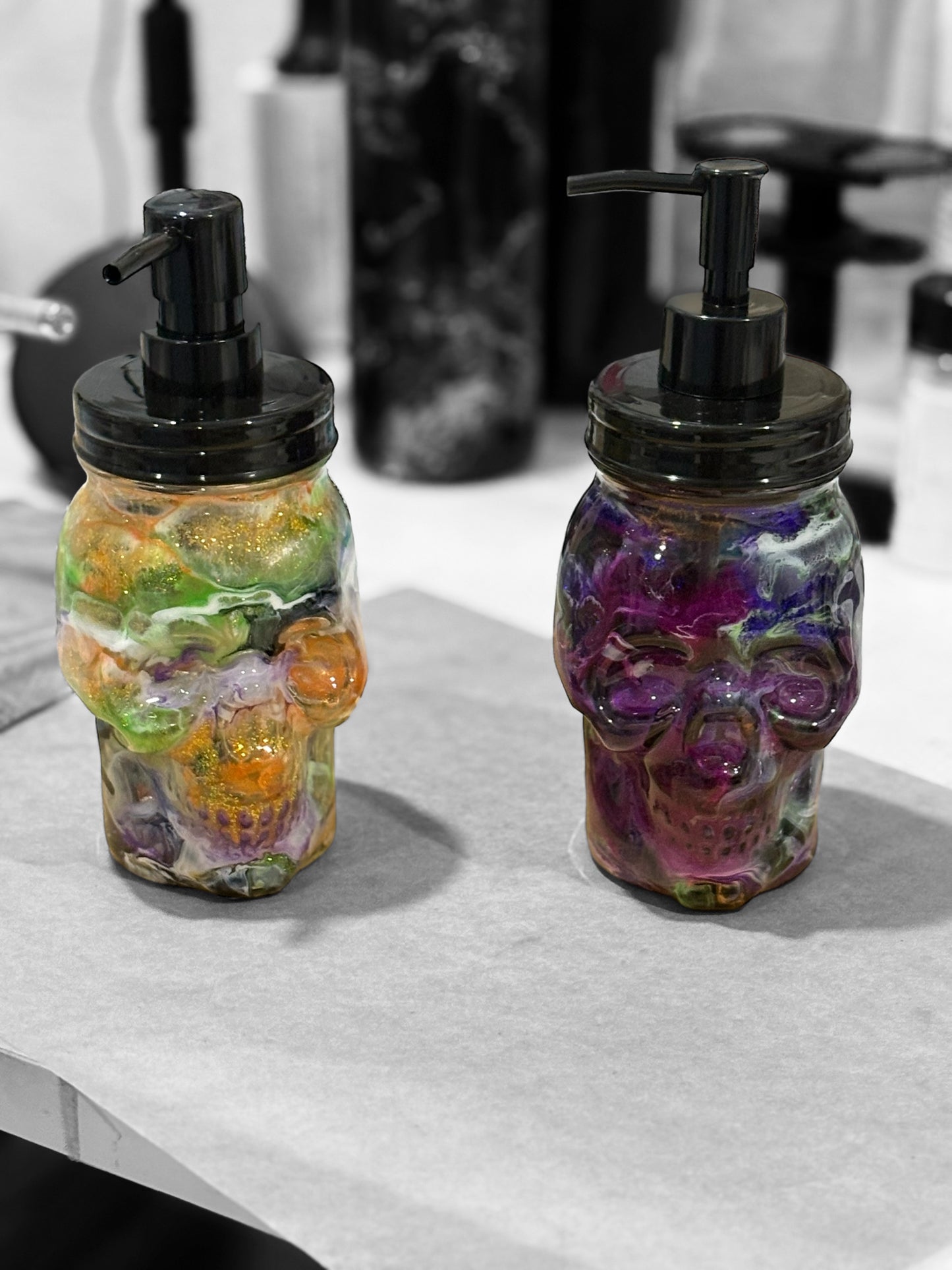 Skull soap dispenser
