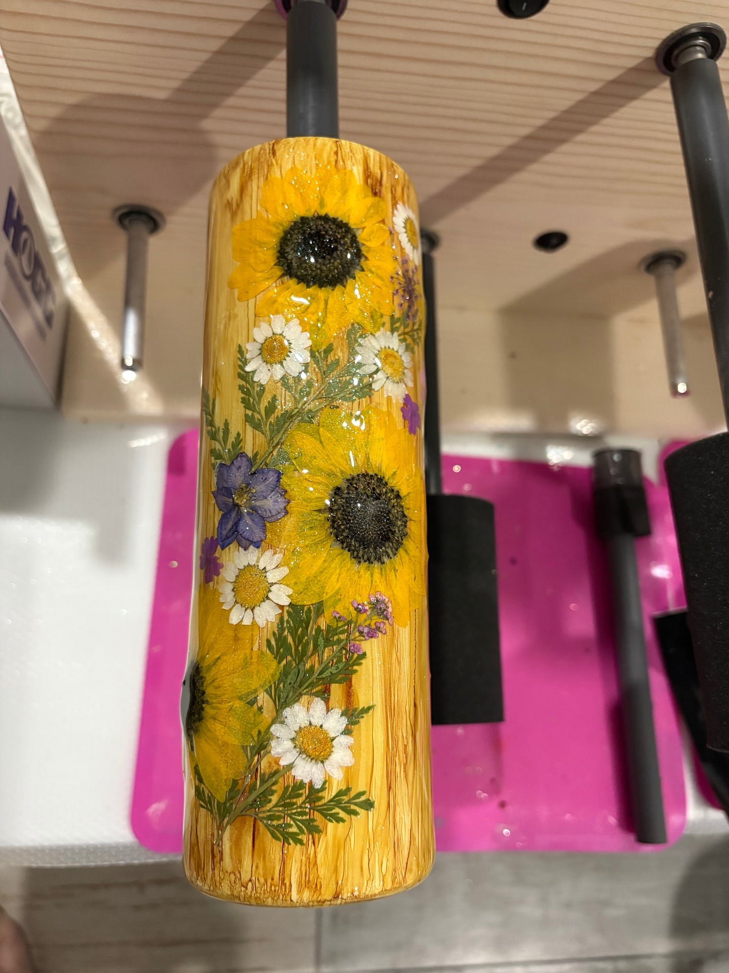 Sunflower Spiral woodgrain